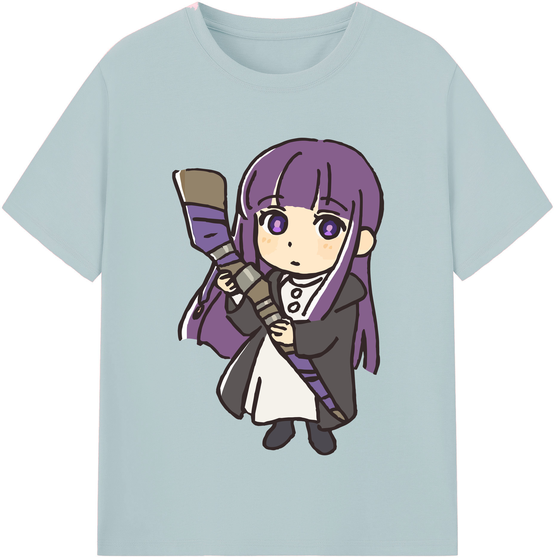 （画像用） 葬送のフリーレン Frieren 綿100％半袖Tシャツ（フロントプリント）